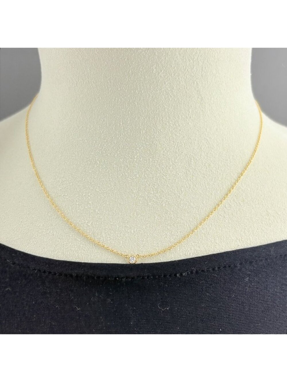 Tiffany & Co by the Yard Necklace YG Yellow Gold Pendant 750 Diamond - Picture 3 of 5